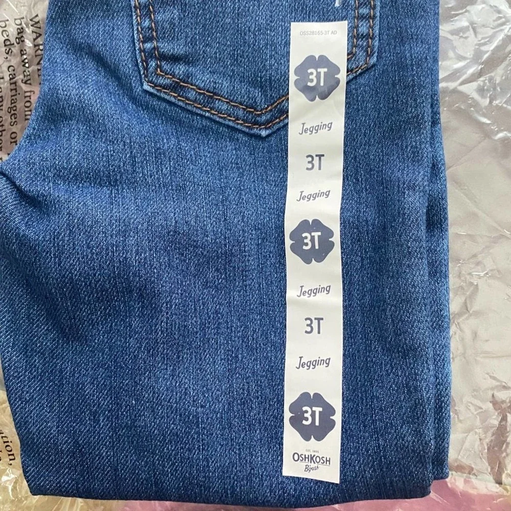 OshKosh Jegging 3T Toddler Jeans NEW Girls Denim Blue Wash